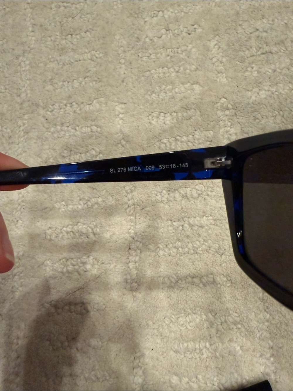 Saint Laurent SL276 Mica Black/Blue Tortoise Cat-Eye MC Sunglasses - Picture 4 of 6